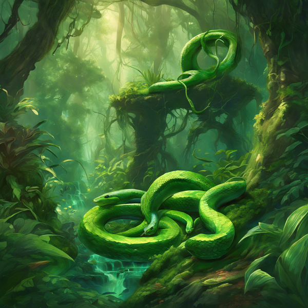 soñar con serpientes verdes